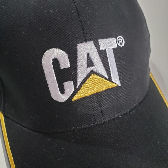 CAT Caterpillar Toromont embroidered logo trademark baseball cap hat black OS - Picture 3 of 10